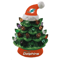 Miami Dolphins Ornament Christmas Tree LED 4 Inch