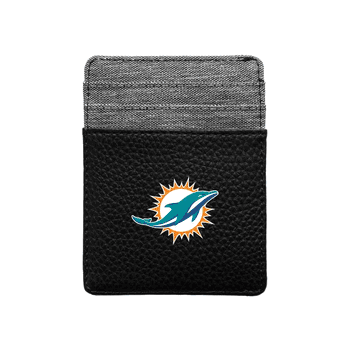 Miami Dolphins Pebble Front Pocket Wallet Black