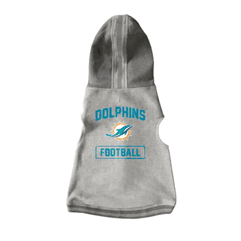 Miami Dolphins Pet Hooded Crewneck Type XL