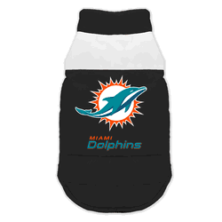 Miami Dolphins Pet Parka Puff Vest XL