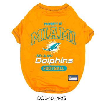 Miami Dolphins Pet Tee Shirt X-Small