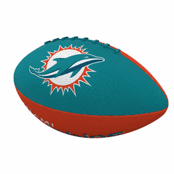 Miami Dolphins Pinwheel Logo Junior-Size Rubber Football