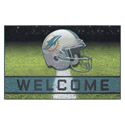 Miami Dolphins Rubber Door Mat - 18in. x 30in.