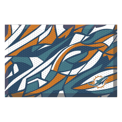 Miami Dolphins Rubber Scraper Door Mat XFIT Design