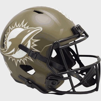 Miami Dolphins Speed Replica Full Size Football Helmet SALUTE TO SERVICE