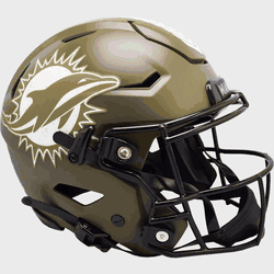 Miami Dolphins SpeedFlex Full Size Football Helmet SALUTE TO SERVICE