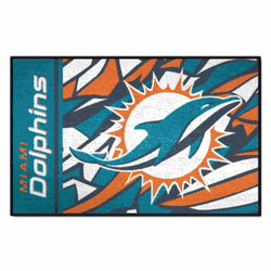 Miami Dolphins Starter Mat XFIT Design - 19in x 30in Accent Rug