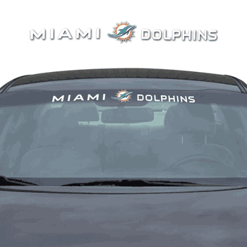 Miami Dolphins Sun Stripe Windshield Decal 3.25 in. x 34 in.