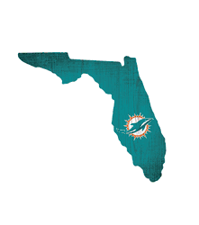 Miami Dolphins Team Color Logo State Sign