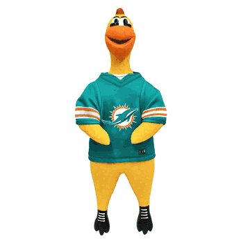 Miami Dolphins Team Rubber Chicken Toy