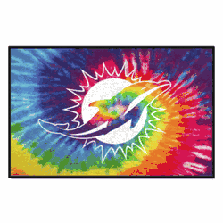 Miami Dolphins Tie Dye Starter Mat Accent Rug - 19in. x 30in.