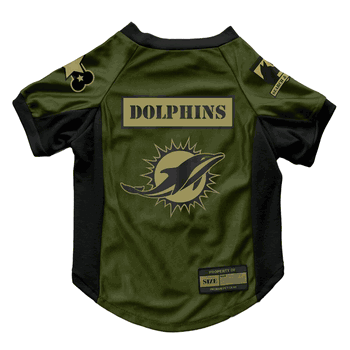Miami Dolphins Valor Pet Stretch Jersey - Large