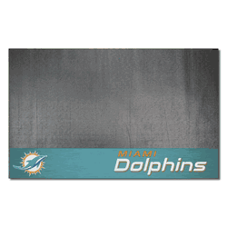 Miami Dolphins Vinyl Grill Mat - 26in. x 42in.