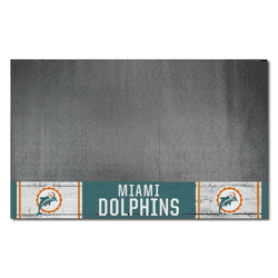 Miami Dolphins Vinyl Grill Mat - 26in. x 42in., NFL Vintage