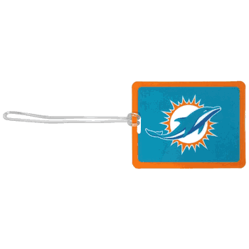 Miami Dolphins Vinyl Luggage Tag