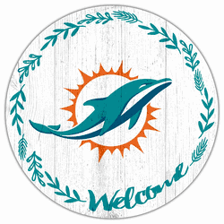 Miami Dolphins Welcome 12in Circle