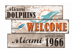Miami Dolphins Welcome 3 Plank