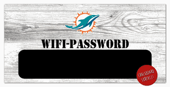 Miami Dolphins Wifi Password 6x12 Sign