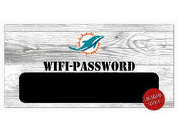 Miami Dolphins Wifi Password 6x12 Sign