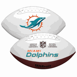 Miami Dolphins Wilson NFL Live Signature Autograph White Panel Football