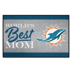 Miami Dolphins World's Best Mom Starter Mat Accent Rug - 19in. x 30in.
