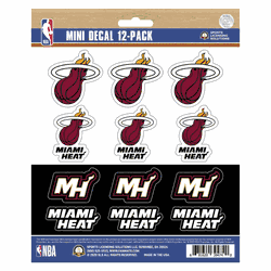 Miami Heat 12 Count Mini Decal Sticker Pack