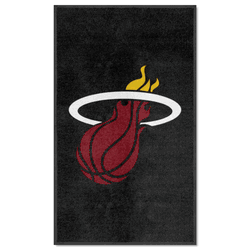 Miami Heat 3X5 High-Traffic Mat with Durable Rubber Backing - Portrait Orientation