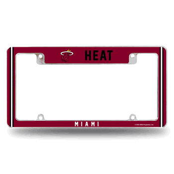 Miami Heat Alternate Design All Over Chrome Frame