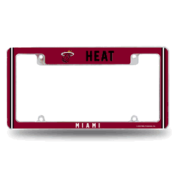 Miami Heat Alternate Design All Over Chrome Frame