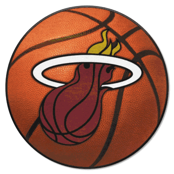 Miami Heat Basketball Rug - 27in. Diameter