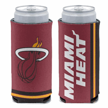 Miami Heat Can Cooler Slim Can Design