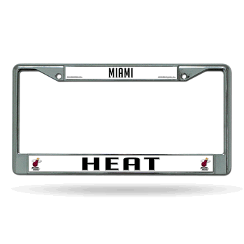 Miami Heat Standard Chrome Frame with Plastic Inserts 12