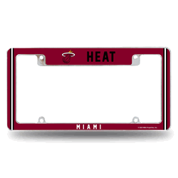 Miami Heat Classic 12" x 6" Chrome All Over Automotive License Plate Frame
