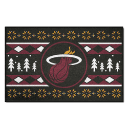 Miami Heat Holiday Sweater Starter Mat Accent Rug - 19in. x 30in.