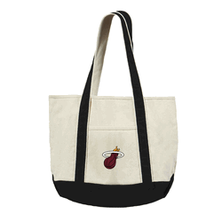 Miami Heat NBA Canvas Tote with Colored Strap