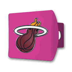 Miami Heat Pink Metal Hitch Cover with  3D Color Emblem