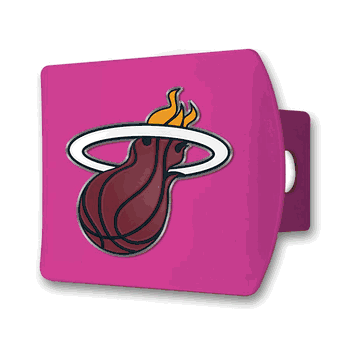 Miami Heat Pink Metal Hitch Cover with  3D Color Emblem