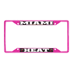 Miami Heat Pink Metal License Plate Frame - 6.25"x12.25"