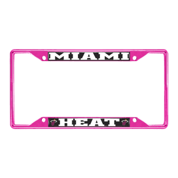Miami Heat Pink Metal License Plate Frame - 6.25