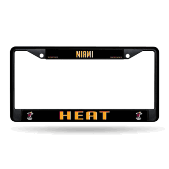 Miami Heat Standard Black Chrome Frame with Plastic Inserts 12