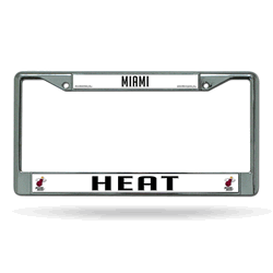 Miami Heat Standard Chrome Frame with Plastic Inserts 12" x 6" Car/Truck Auto Accessory