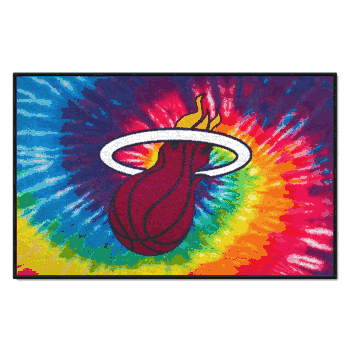 Miami Heat Tie Dye Starter Mat Accent Rug - 19in. x 30in.