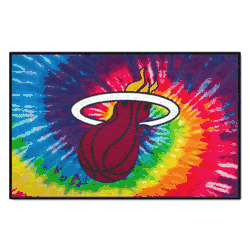 Miami Heat Tie Dye Starter Mat Accent Rug - 19in. x 30in.