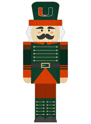 Miami Hurricanes 31" Nutcracker Leaner