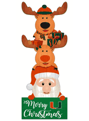 Miami Hurricanes 31" Santa Stack Leaner