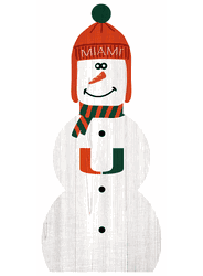 Miami Hurricanes 31" Snowman Leaner