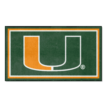 Miami Hurricanes 3ft. x 5ft. Plush Area Rug