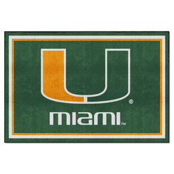 Miami Hurricanes 5ft. x 8 ft. Plush Area Rug