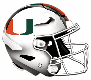 Miami Hurricanes Authentic Helmet Cutout 24