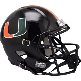 Miami Hurricanes Authentic Speed Football Helmet Black
